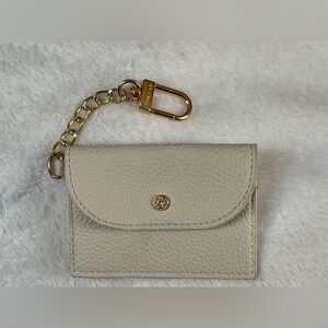 ANNE KLEIN Card Case Wallet Gold Key Chain Holder Money Travel